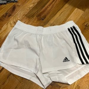 Women’s white adidas shorts